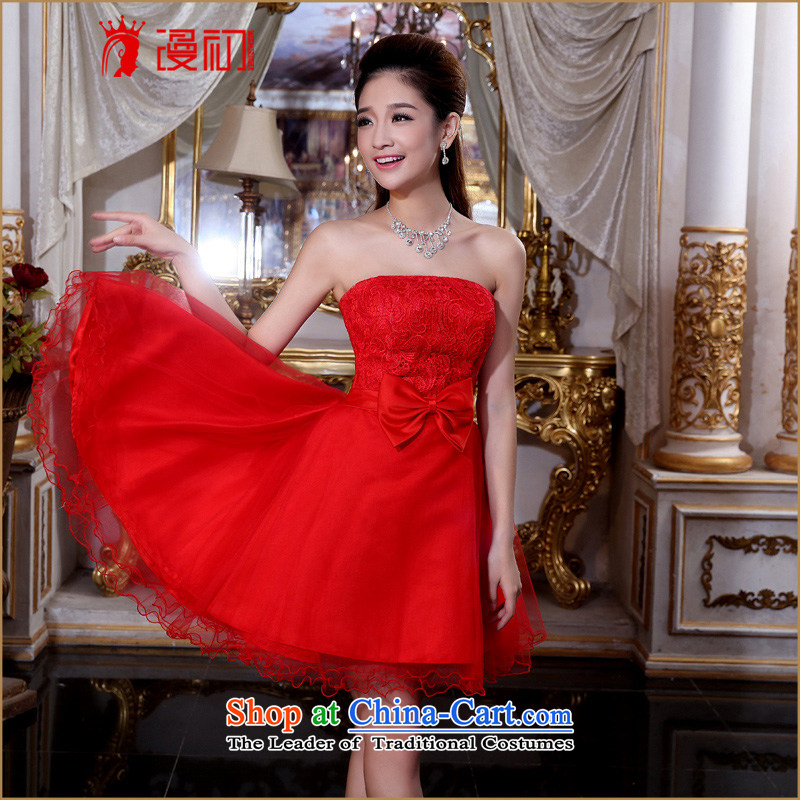 In the early 2015 new man before long after short evening dress brides bows wedding dresses and chest moderator banquet service before long after short XL, Early Man , , , shopping on the Internet