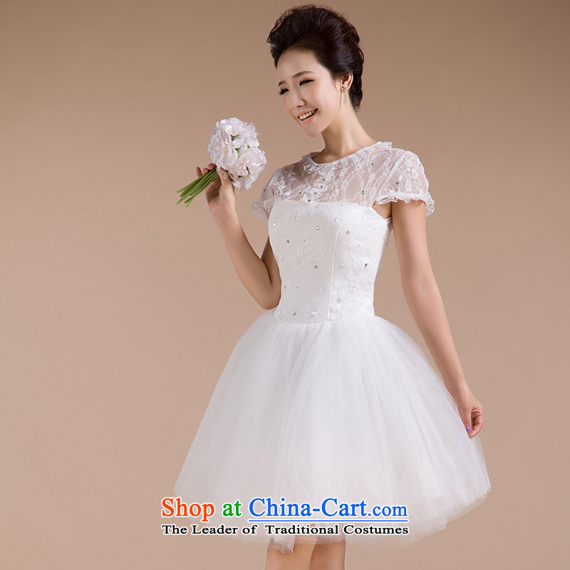 Embroidered is marriages bridesmaid short new stylish presided over a drink evening dress White XL suzhou embroidery brides, shipment has been pressed shopping on the Internet