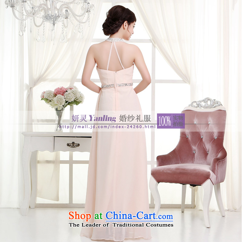 Charlene Choi Ling /YL2014 new marriages of evening dress uniform long -14048 bows pink XXL, Charlene Choi Spirit (yanling) , , , shopping on the Internet