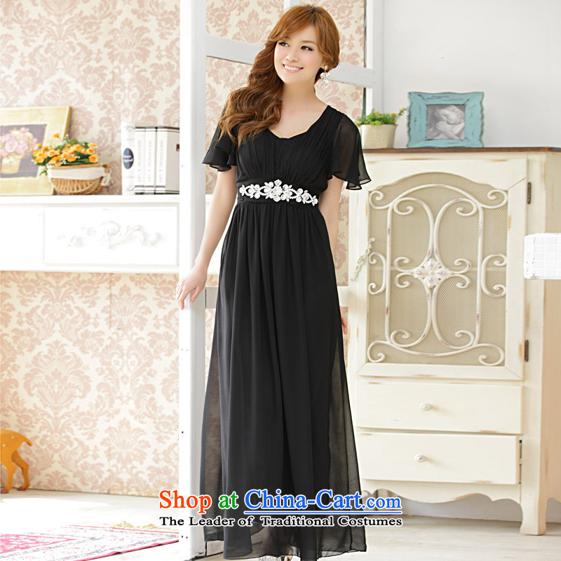  The Korean version of the aristocratic Jk2.yy Niba cuff video thin dinner Chairman of large numbers of pregnant women dress dresses champagne color XXXL,JK2.YY,,, shopping on the Internet