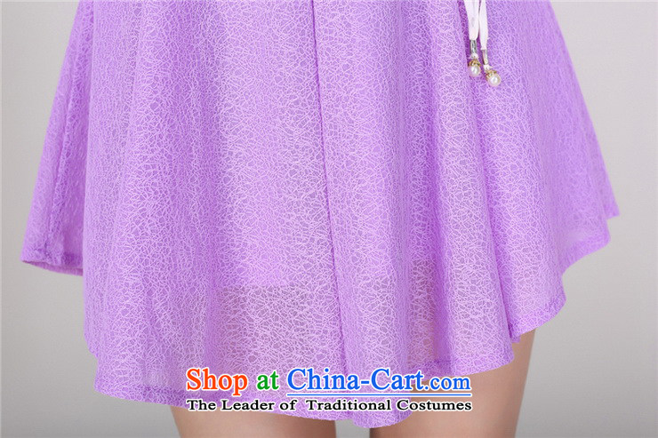 The electoral support c.o.d. health-care 2014 summer love embankment new Korean lace Sau San sleeveless shirt small elegant dress skirt A128 Purple clay ware to Pearl waist link incense upon first S picture, prices, brand platters! The elections are supplied in the national character of distribution, so action, buy now enjoy more preferential! As soon as possible.