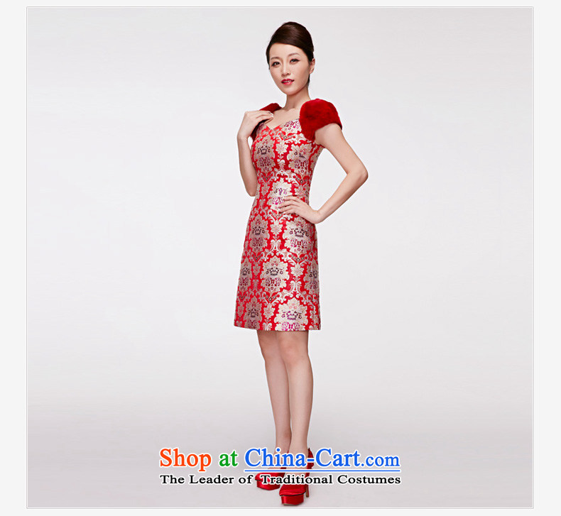 The MOZEN2015 wood really spring and summer New Silk rabbit hair bride Dress Short of evening package mail 22086 04 red XL Photo, prices, brand platters! The elections are supplied in the national character of distribution, so action, buy now enjoy more preferential! As soon as possible.