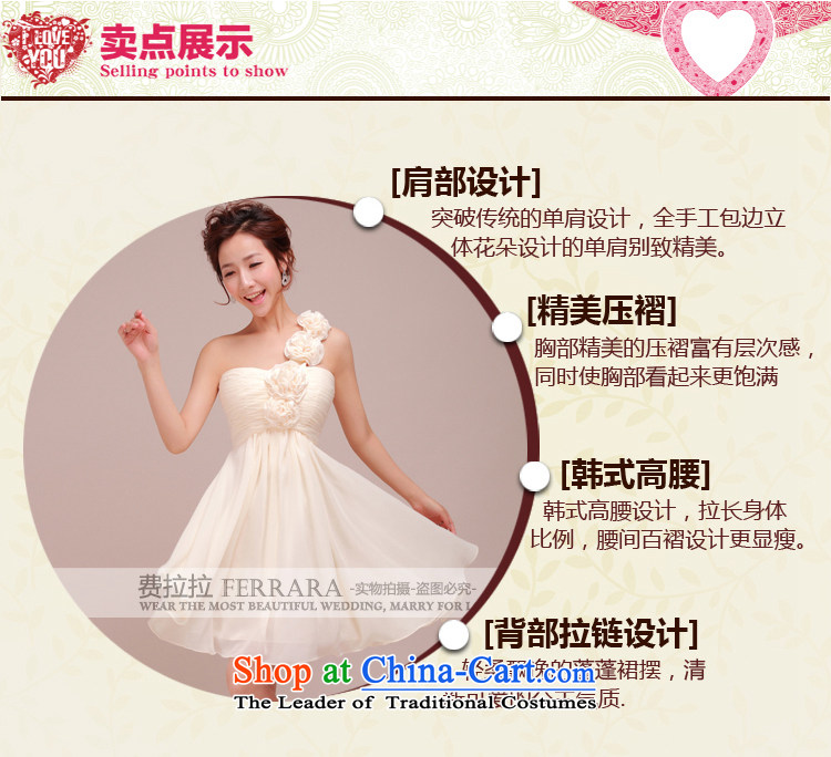 Ferrara bride shoulder straps wedding dresses flowers, small short skirts bridesmaid 2015 New banquet hosted champagne color M Suzhou shipment picture, prices, brand platters! The elections are supplied in the national character of distribution, so action, buy now enjoy more preferential! As soon as possible.