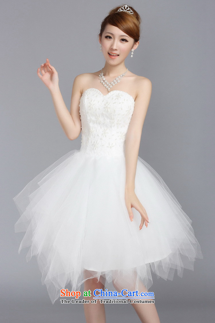The water women 2014 princess small Dress Short, bon bon skirt wedding bridal dresses bridesmaid bows small white L picture, prices, brand platters! The elections are supplied in the national character of distribution, so action, buy now enjoy more preferential! As soon as possible.