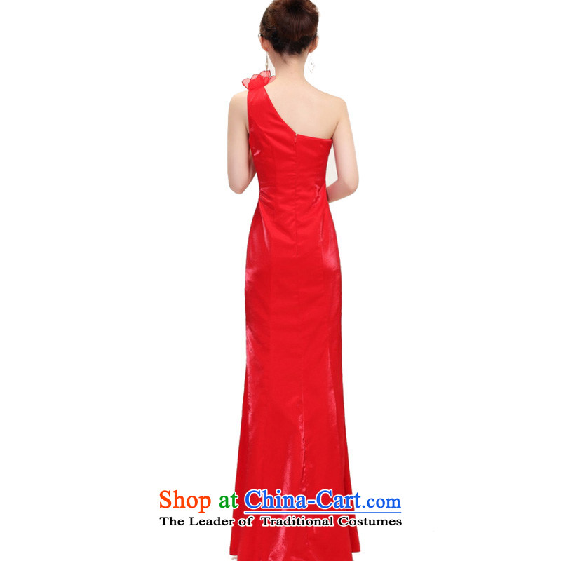The water women 2014 bride wedding dresses and stylish Chinese qipao shoulder improved crowsfoot bows flag red S marriage of water has been pressed shopping on the Internet