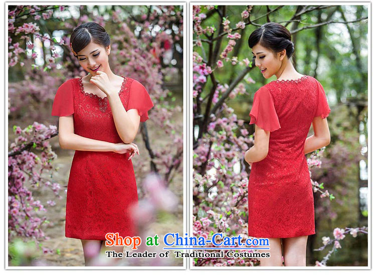 A bride wedding dresses manually lace red flower Sau San bows Dress Short of dress 345 M picture, prices, brand platters! The elections are supplied in the national character of distribution, so action, buy now enjoy more preferential! As soon as possible.