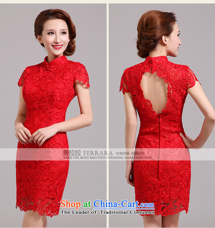 Ferrara 2015 new red lace back cheongsam red marriages improved qipao bows services spring RED M picture, prices, brand platters! The elections are supplied in the national character of distribution, so action, buy now enjoy more preferential! As soon as possible.