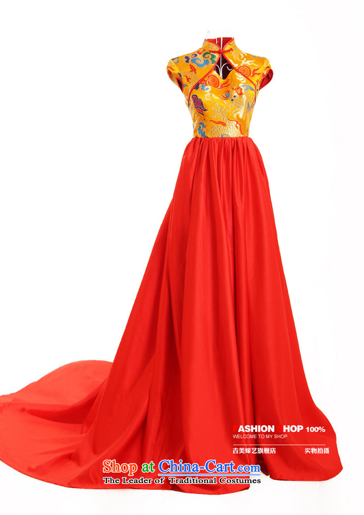 Wedding dress Kyrgyz-american married arts New Package 2015 shoulder Chinese Dress tail LT616 bridal dresses Gold Red S picture, prices, brand platters! The elections are supplied in the national character of distribution, so action, buy now enjoy more preferential! As soon as possible.