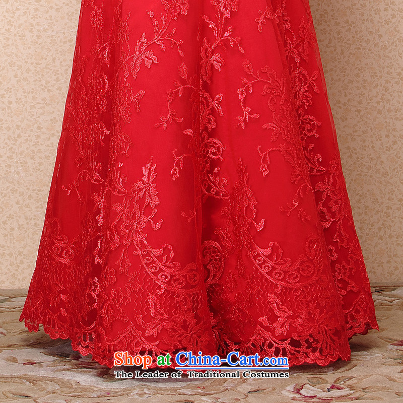 A new dresses bride 2015 retro red lace dress bows dress red crowsfoot 350 L, a bride shopping on the Internet has been pressed.