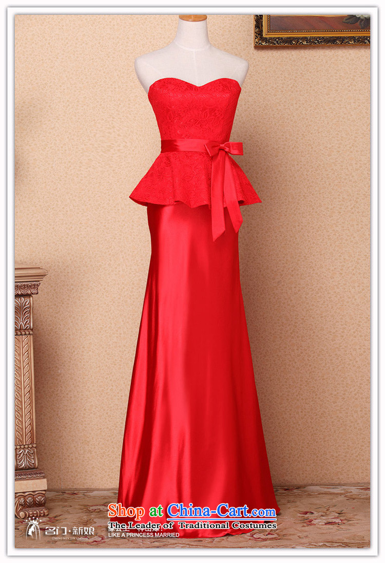 A new bride 2015 Red bows dress wedding dress Top Loin video thin lace dress 676 L picture, prices, brand platters! The elections are supplied in the national character of distribution, so action, buy now enjoy more preferential! As soon as possible.