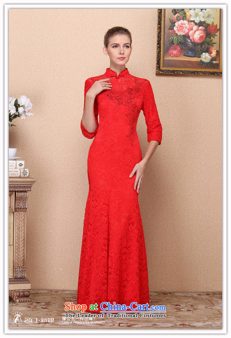 A new bride 2015 Red bows dress lace long gown retro-clip 687 S picture, prices, brand platters! The elections are supplied in the national character of distribution, so action, buy now enjoy more preferential! As soon as possible.