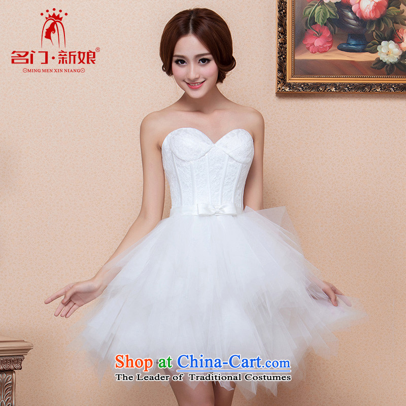 A?new bride 2015 cute little dress bridesmaid dress princess small dress wiping the chest 126 L