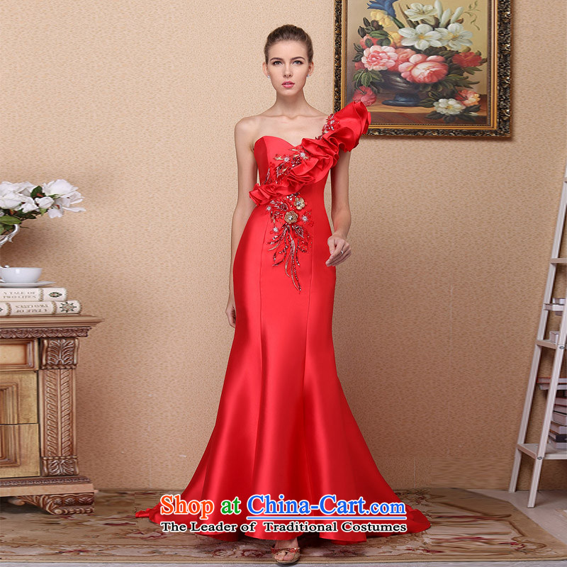 A new bride 2015 Red bows dress crowsfoot dress retro embroidery Chinese Dress 670 S, a bride shopping on the Internet has been pressed.