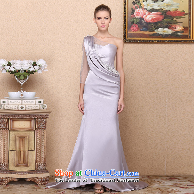 A Bride 2015 stylish and elegant dress shoulder tail dress banquet evening dresses drilling 696 S, a bride shopping on the Internet has been pressed.