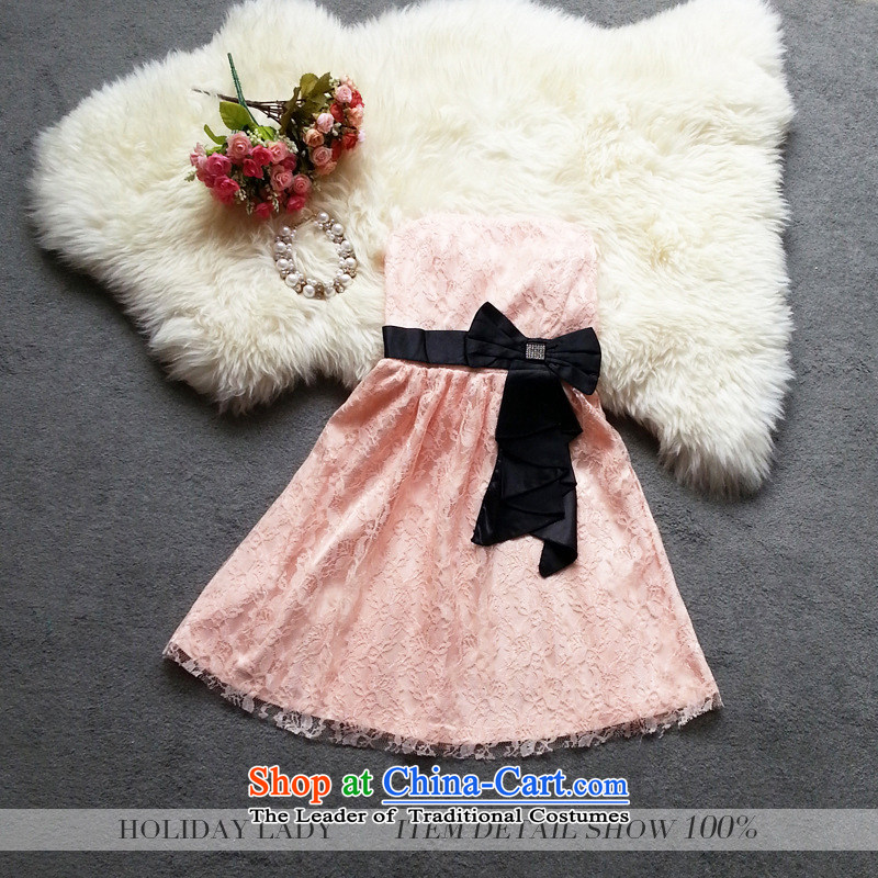 The end of the light (MO) 2014, QIAN female Korean lace stitching bow ties suits skirts small dress bridesmaid 2,227 pink L picture, prices, brand platters! The elections are supplied in the national character of distribution, so action, buy now enjoy more preferential! As soon as possible.
