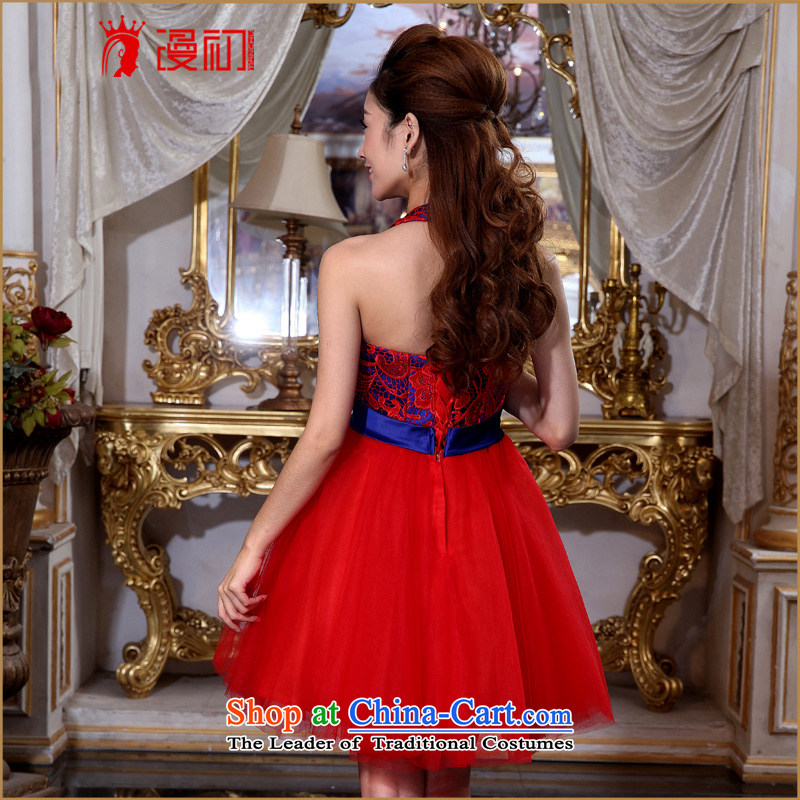 In the early 2015 new man Wedding Dress Short of stylish bridesmaid small dress Korean Korean bridal dresses bows red double-shoulder type M early man , , , shopping on the Internet