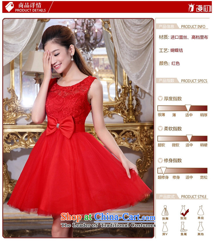 In the early 2015 new man Wedding Dress Short of stylish bridesmaid small dress Korean Korean bridal dresses bows red double-shoulder type M picture, prices, brand platters! The elections are supplied in the national character of distribution, so action, buy now enjoy more preferential! As soon as possible.
