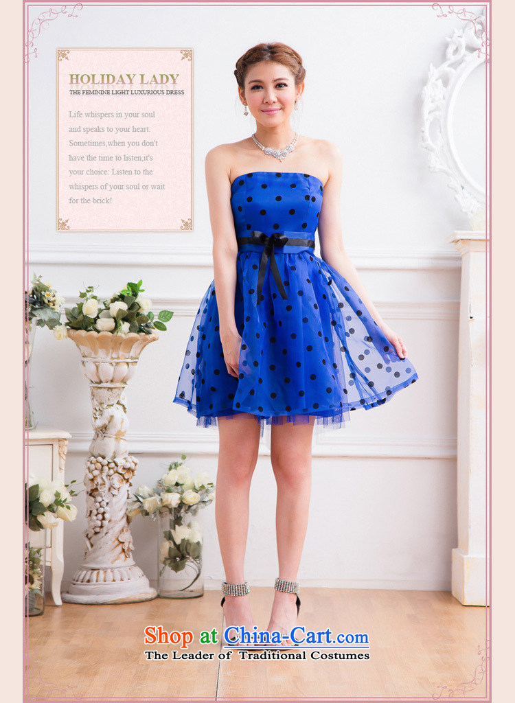 The end of the light (MO) Korean small QIAN dress bridesmaid banquet dress classic flocking wave point dresses foreign trade dress 2312 Blue XL Photo, prices, brand platters! The elections are supplied in the national character of distribution, so action, buy now enjoy more preferential! As soon as possible.
