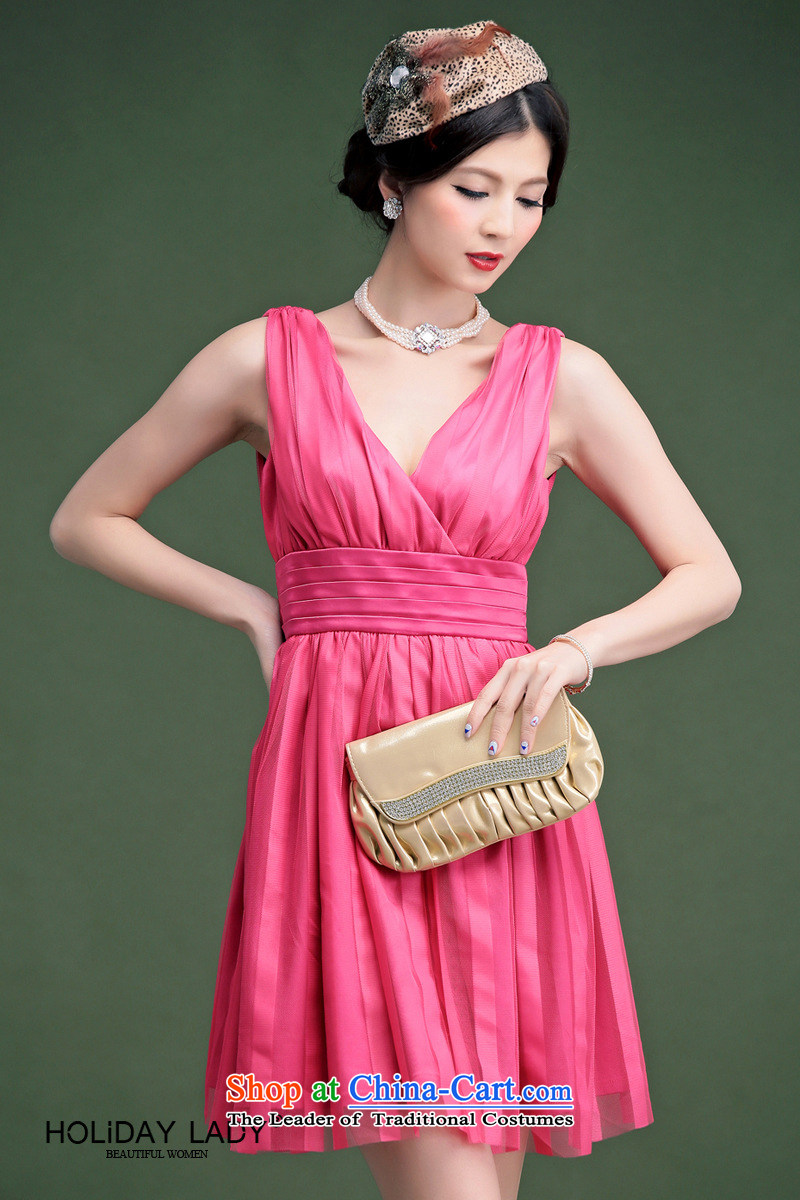 The end of the light (MO) 2014 QIAN spring and summer and sexy front and rear deep V integrated after elegant with Sau San dress dresses small dress 601 rose XL Photo, prices, brand platters! The elections are supplied in the national character of distribution, so action, buy now enjoy more preferential! As soon as possible.