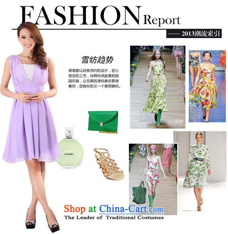 The end of the light (MO) 2013 new QIAN stereo stitching Korean bridesmaid long small dress gliding chiffon sister vest skirt 9013 Short purple are code picture, prices, brand platters! The elections are supplied in the national character of distribution, so action, buy now enjoy more preferential! As soon as possible.
