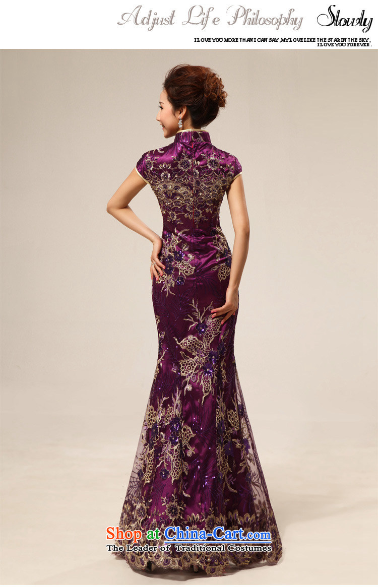 Naoji a retro feel welcome to etiquette marriage cheongsam dress XS7124 PURPLE XXL picture, prices, brand platters! The elections are supplied in the national character of distribution, so action, buy now enjoy more preferential! As soon as possible.