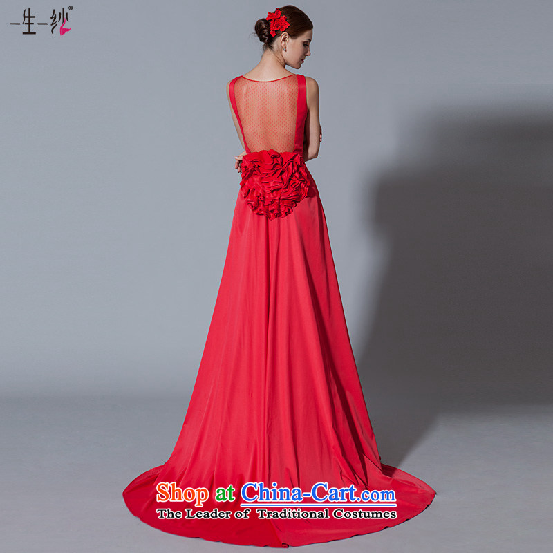 A lifetime of wedding dresses 2015 New Thoraco Plate flower small trailing bridal dresses bows services 30250903 Red Red 165/90A 30 days pre-sale, a Lifetime yarn , , , shopping on the Internet