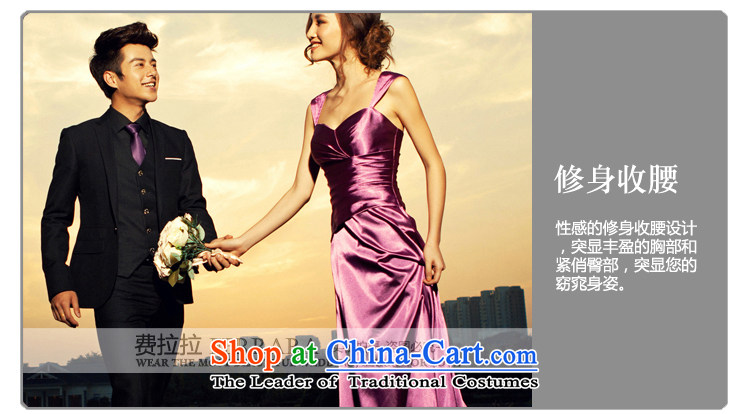 Ferrara temperament purple evening dress long wedding dresses bride bows moderator dress dinner with L Suzhou shipment picture, prices, brand platters! The elections are supplied in the national character of distribution, so action, buy now enjoy more preferential! As soon as possible.