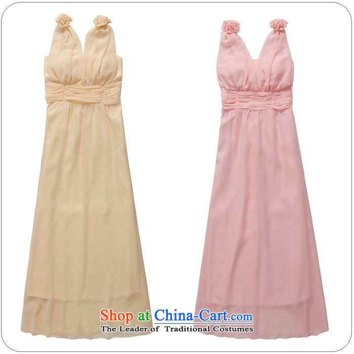 The new summer 2015 Jk2.yy Korean elegant Foutune of video-sweet manually shoulder flower V-Neck chiffon long skirt sister services bridesmaid dress dresses purple 2XL recommendations about 150 pictures, prices, brand platters! The elections are supplied in the national character of distribution, so action, buy now enjoy more preferential! As soon as possible.