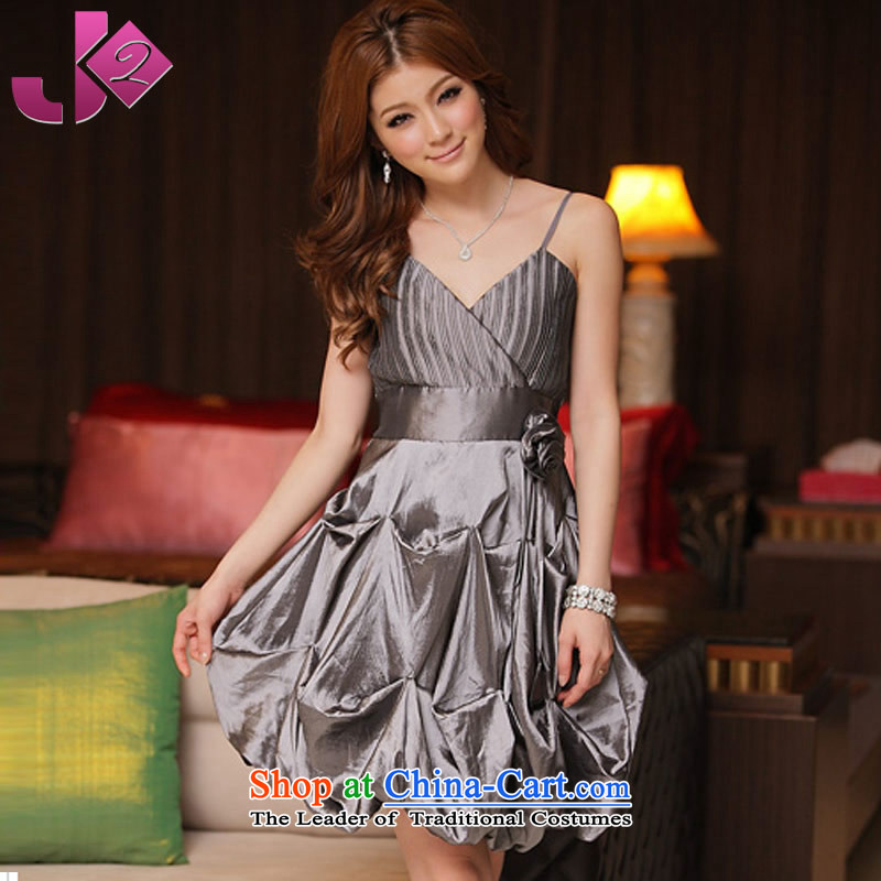  The new name of the summer Jk2.yy Yuan temperament sweet strap small dress evening dresses V-neck strap connected yi lanterns skirts bridesmaid 2XL Magenta recommendations to about 155 ,JK2.YY,,, shopping on the Internet