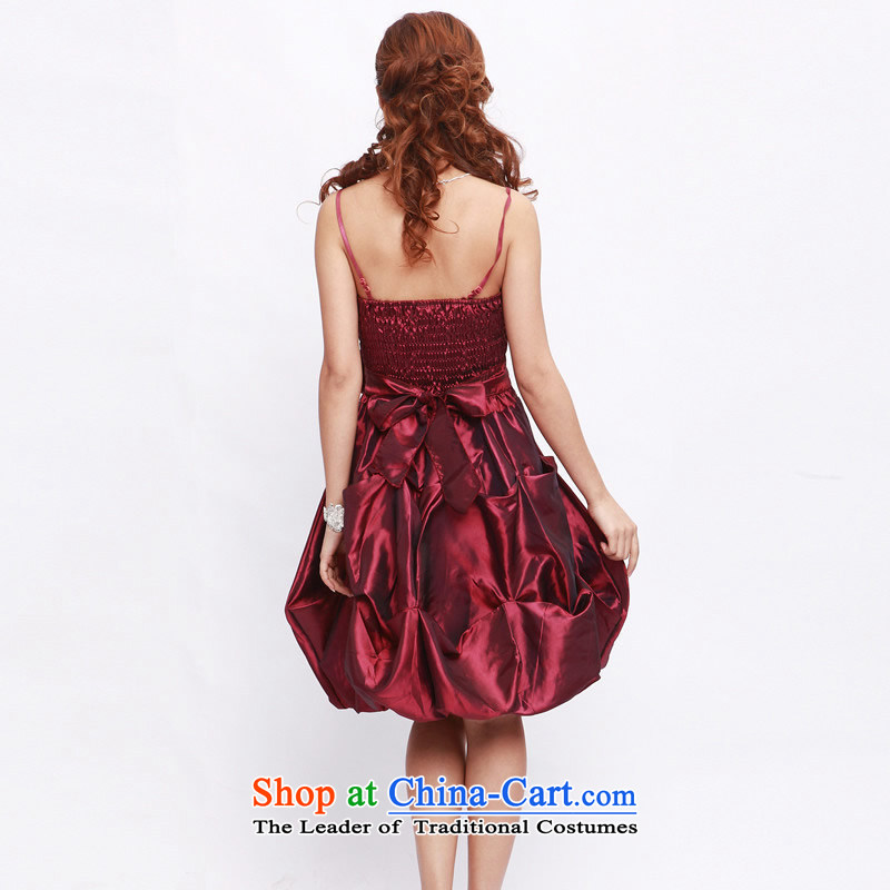  The new name of the summer Jk2.yy Yuan temperament sweet strap small dress evening dresses V-neck strap connected yi lanterns skirts bridesmaid 2XL Magenta recommendations to about 155 ,JK2.YY,,, shopping on the Internet