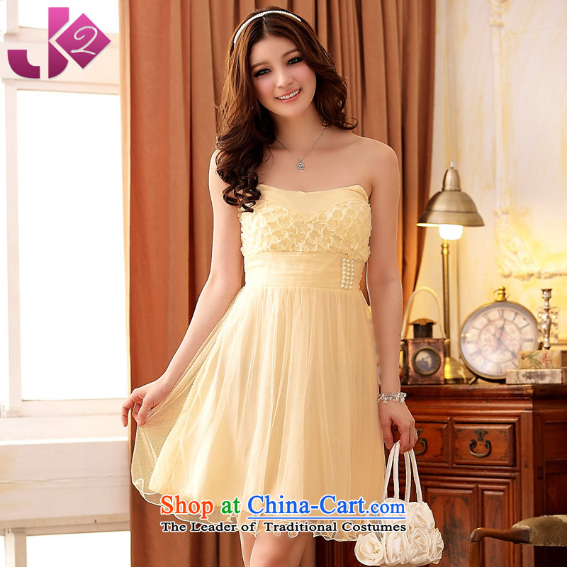 Jk2.yy bridesmaid wedding dresses skirt skirt small wiping the chest tightness back, chest wrapped suits skirts thick mm xl women's dresses female pink XL recommendations about 135 ,JK2.YY,,, shopping on the Internet