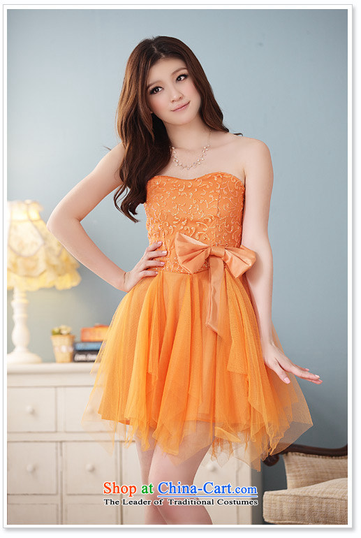  Load new women's Jk2.yy Korean Iron Bow Tie flowers without rules before wiping the chest dresses bridesmaid skirt small dress XL Female dress code a small orange are code recommendations about 95 pictures, prices, brand platters! The elections are supplied in the national character of distribution, so action, buy now enjoy more preferential! As soon as possible.