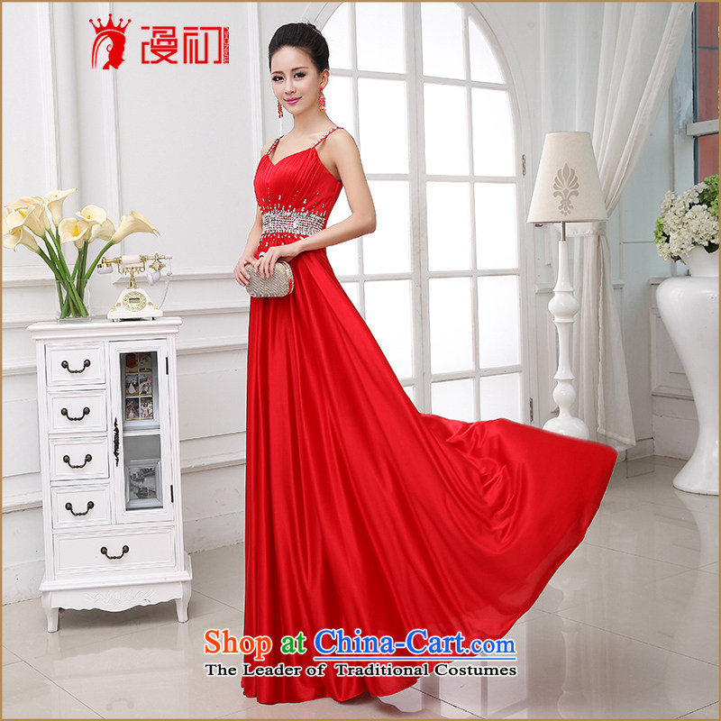 In the early 2015 new man wedding dress elegance straps wedding services long one drink field shoulder evening dresses made red plus $20 does not support the early return, spilling shopping on the Internet has been pressed.