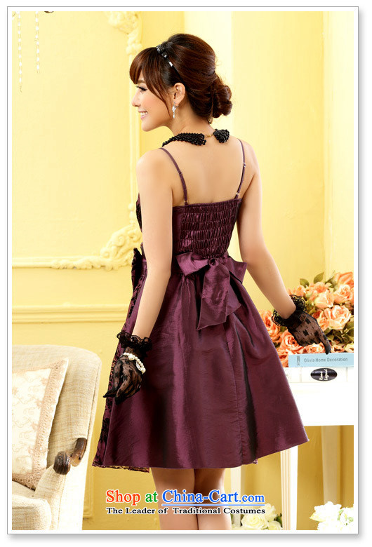 Reft short) Eiffel flocking to erase chest straps small dress 2015 Korean banquet bows sister moderator theatrical Sau San dress skirt 5201 purple are code picture, prices, brand platters! The elections are supplied in the national character of distribution, so action, buy now enjoy more preferential! As soon as possible.
