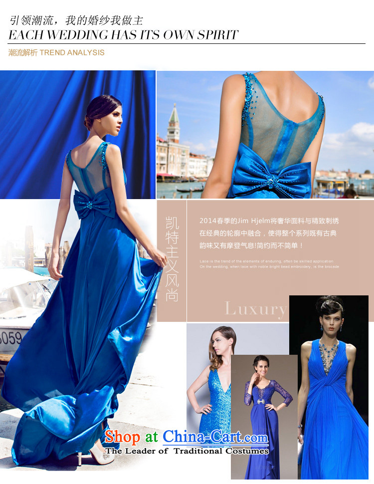 Full Chamber Fang 2015 Venice New 2 shoulder straps engraving bride dress bows Service Decoration evening dresses L20391  165-L Blue Photo, prices, brand platters! The elections are supplied in the national character of distribution, so action, buy now enjoy more preferential! As soon as possible.