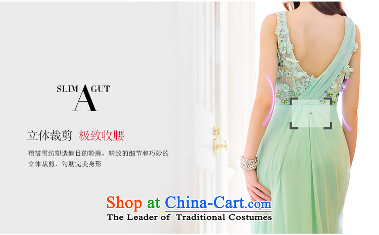 Full Chamber Fang 2015 new drape evening dresses bows services V-Neck long bride wedding dress L21499 173-M green picture, prices, brand platters! The elections are supplied in the national character of distribution, so action, buy now enjoy more preferential! As soon as possible.