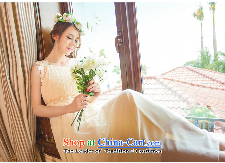Maple Hui Sub 2015 New Beveled Shoulder gown skirt F532 white L picture, prices, brand platters! The elections are supplied in the national character of distribution, so action, buy now enjoy more preferential! As soon as possible.