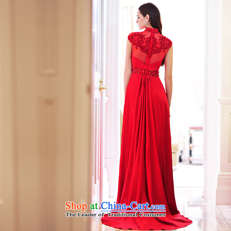 Full Chamber Fang 2015 new marriages bows dress round-neck collar package shoulder small trailing red dress L21489 banquet 173-XL, Red full Chamber Fong shopping on the Internet has been pressed.