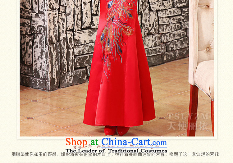 Tslyzm wedding dresses new 2015 autumn and winter crowsfoot qipao bride bows Services Red Dress Beveled Shoulder red wedding dress female red XL Photo, prices, brand platters! The elections are supplied in the national character of distribution, so action, buy now enjoy more preferential! As soon as possible.
