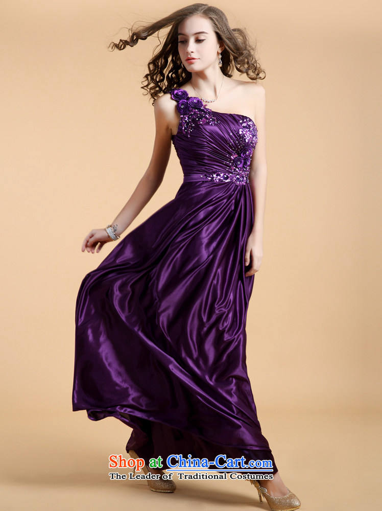 158 multimedia temperament single guoisya shoulder length high waist wedding dress Sau San Company Annual evening purple S picture, prices, brand platters! The elections are supplied in the national character of distribution, so action, buy now enjoy more preferential! As soon as possible.