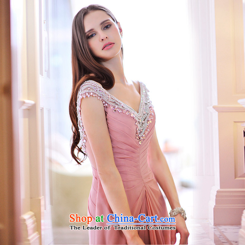 Full Chamber Fang 2015 new dresses nude bride bows services evening dresses shoulder strap V-Neck long tail color usual zongzi L21476 15 cm 165-S, full Chamber Fong shopping on the Internet has been pressed.