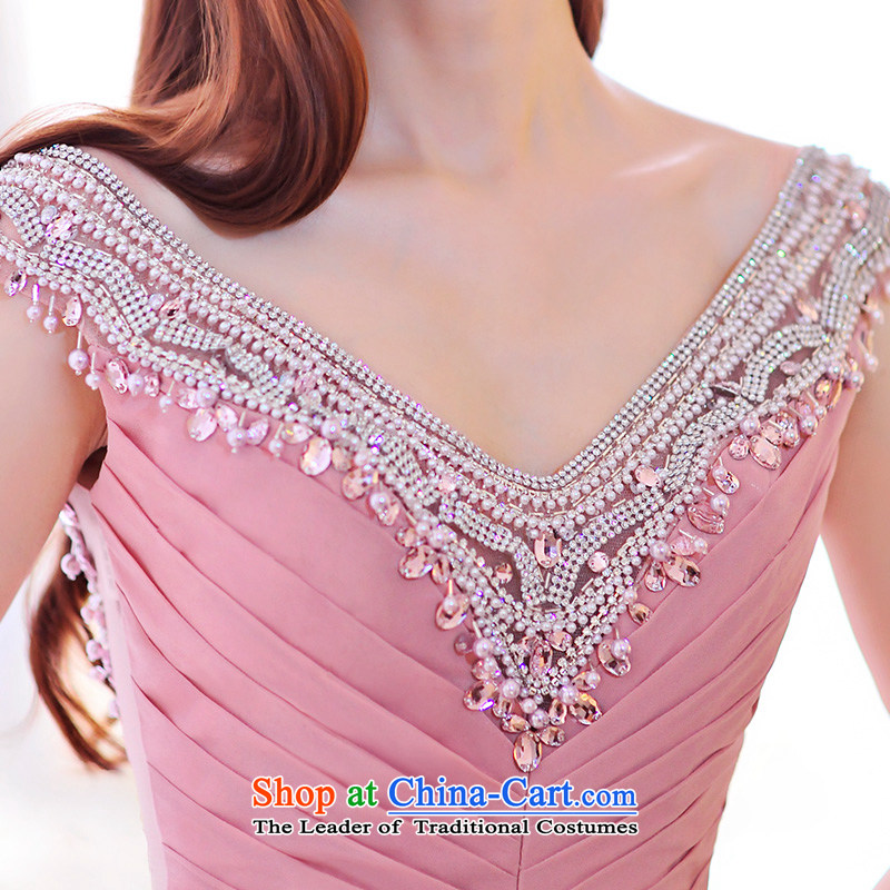 Full Chamber Fang 2015 new dresses nude bride bows services evening dresses shoulder strap V-Neck long tail color usual zongzi L21476 15 cm 165-S, full Chamber Fong shopping on the Internet has been pressed.