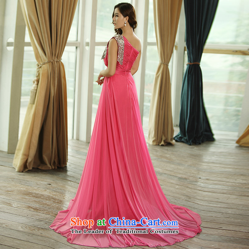 2015 new single diamond jewelry bridal dresses shoulder evening dresses evening drink served with beveled shoulder better align with red L0399 173-S, full Chamber Fong shopping on the Internet has been pressed.