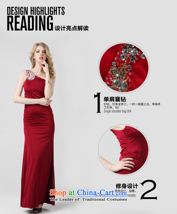 158 multimedia 2015 winter evening dress) long wine red Korean version of the waist shoulder dress guoisya wine red M picture, prices, brand platters! The elections are supplied in the national character of distribution, so action, buy now enjoy more preferential! As soon as possible.