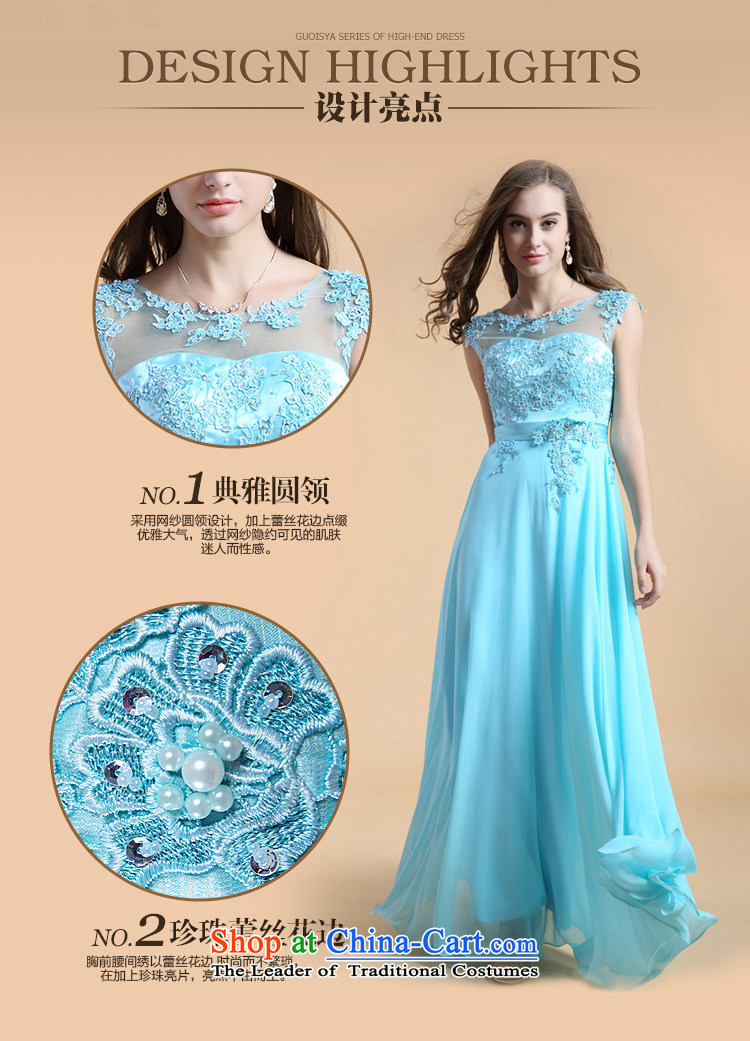 158 color embroidery guoisya 2015 lace evening dress long bridesmaid banquet with foreign trade dress light blue S picture, prices, brand platters! The elections are supplied in the national character of distribution, so action, buy now enjoy more preferential! As soon as possible.