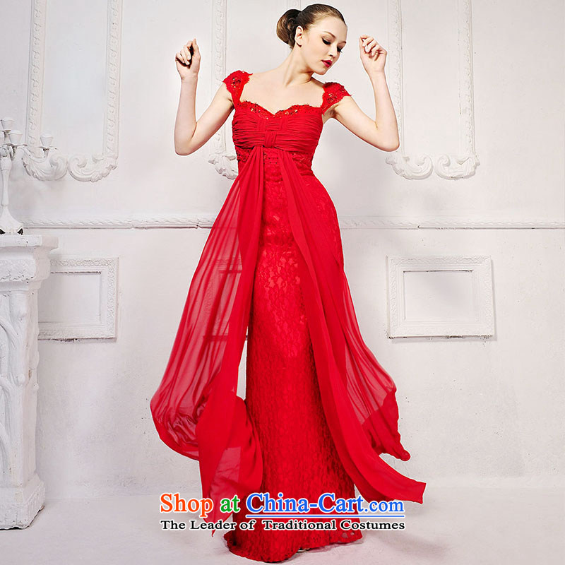 Full Chamber Fong red lifting strap wedding dress bridesmaid bridal dresses bows services late long new L896 2015165-M red