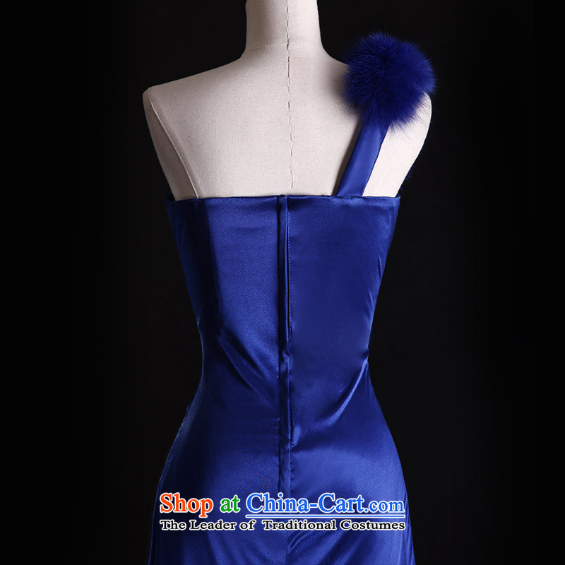 Full Chamber Fang 2015 Venice new dresses L21422 fox shoulder and chest hair long bride services blue 173-XL, bows full Chamber Fong shopping on the Internet has been pressed.