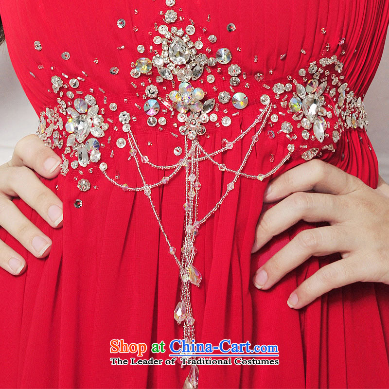 2015 new marriages dinner red anointed chest Korean long gown bows services wedding dress 1281 Red 173-S, Princess full Chamber Fong shopping on the Internet has been pressed.