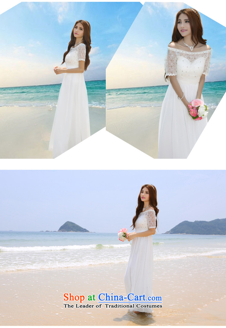 Maple Hui Sub 2015 Summer new wedding dresses long skirt F7019 white L picture, prices, brand platters! The elections are supplied in the national character of distribution, so action, buy now enjoy more preferential! As soon as possible.