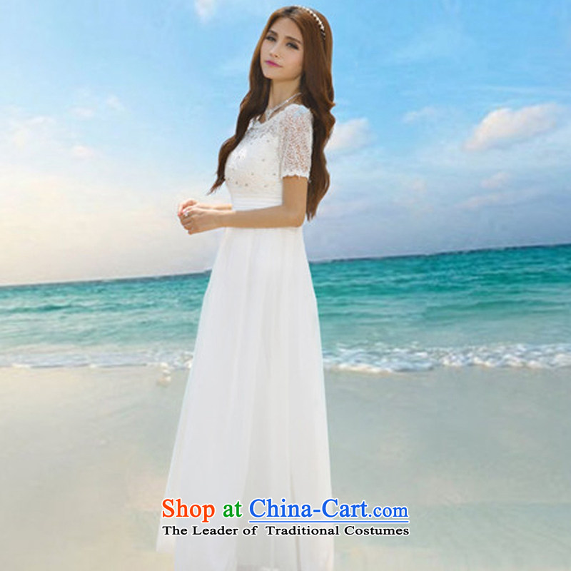 Maple Hui Sub 2015 Summer new wedding dresses long skirt F7019 white L, Maple Hui Sub , , , shopping on the Internet